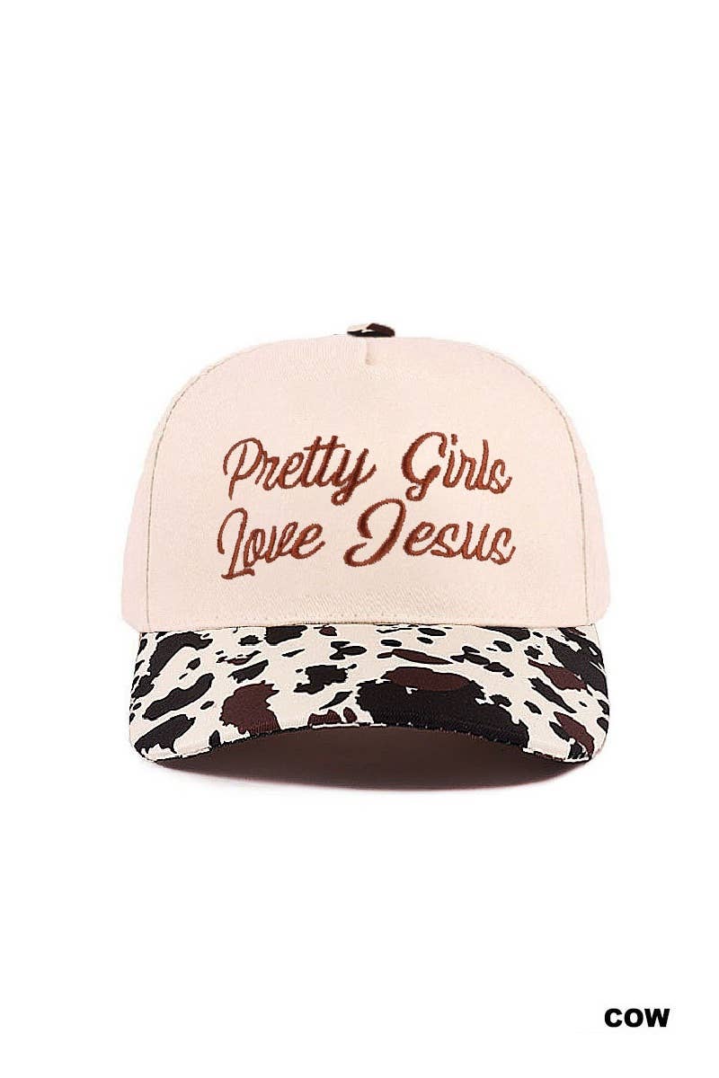 Pretty Girls Love Jesus Two Tone Cotton Hat SI-29249