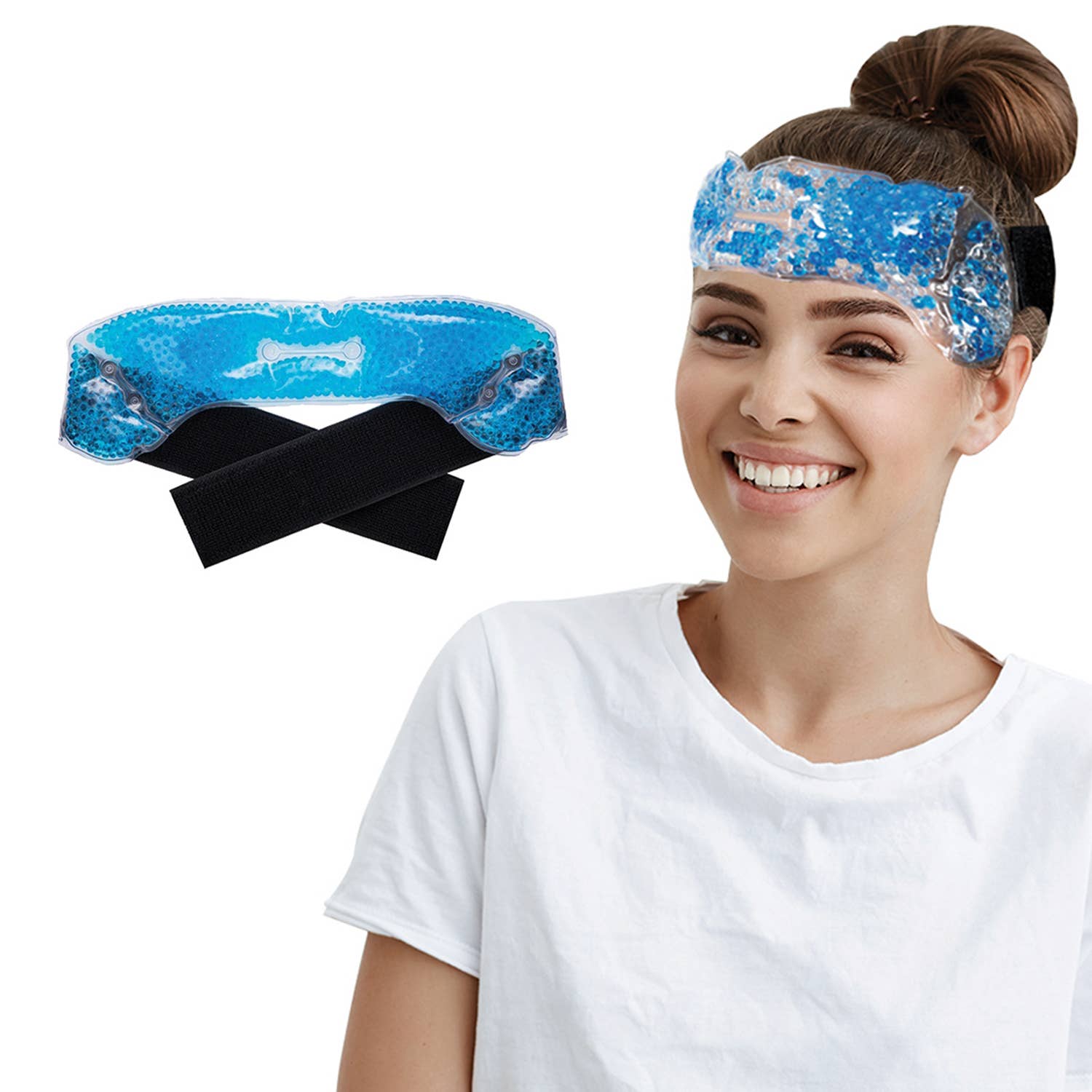 Hot Cold Therapy Eye Mask & Headband Wrap for Migraines