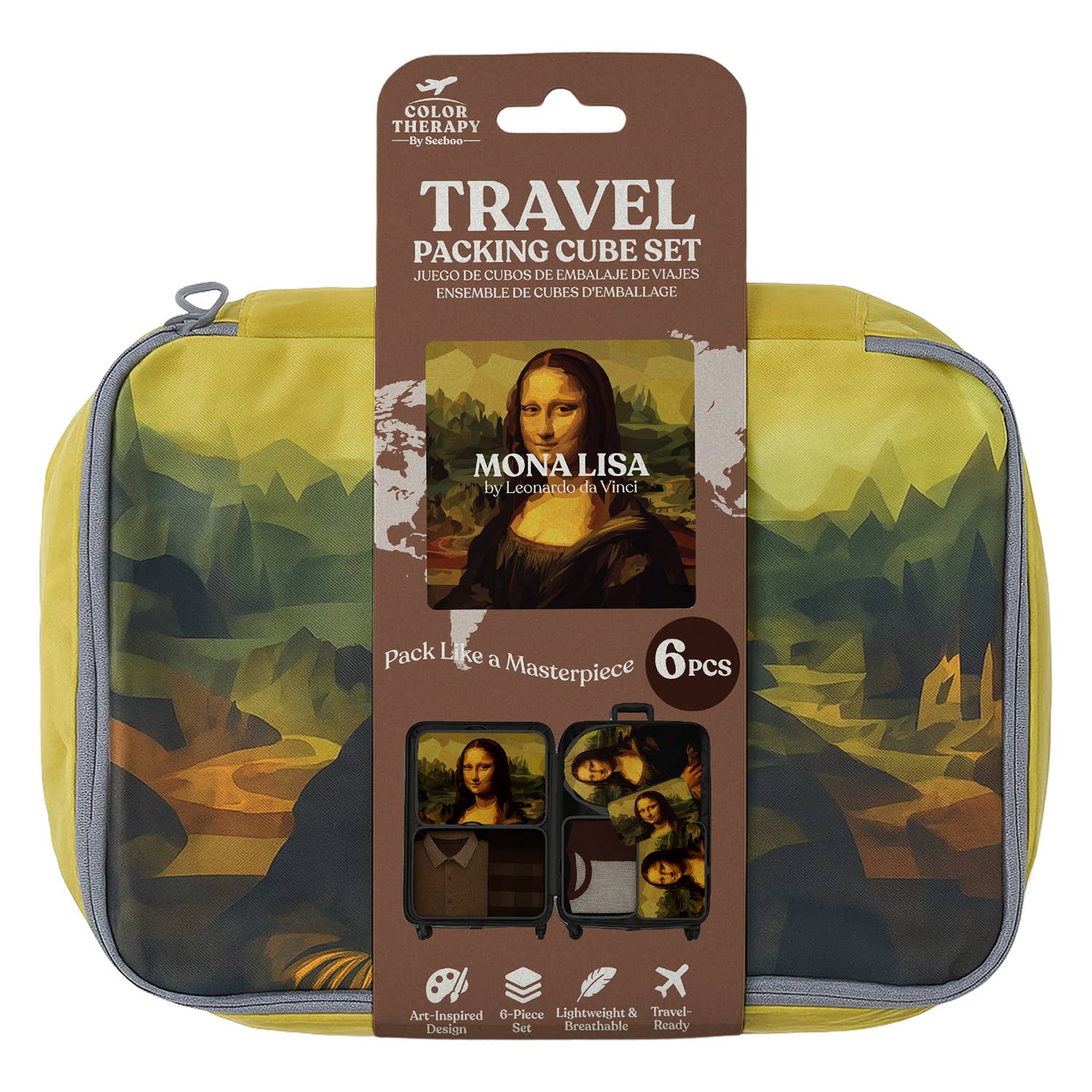 6-Pc Packing Cubes Set–Lightweight Travel Luggage Organizer