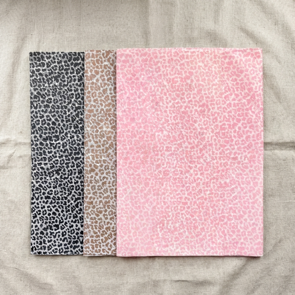 150pc, 28x20" Leopard print 17g Wrapping Tissue Paper Sheet