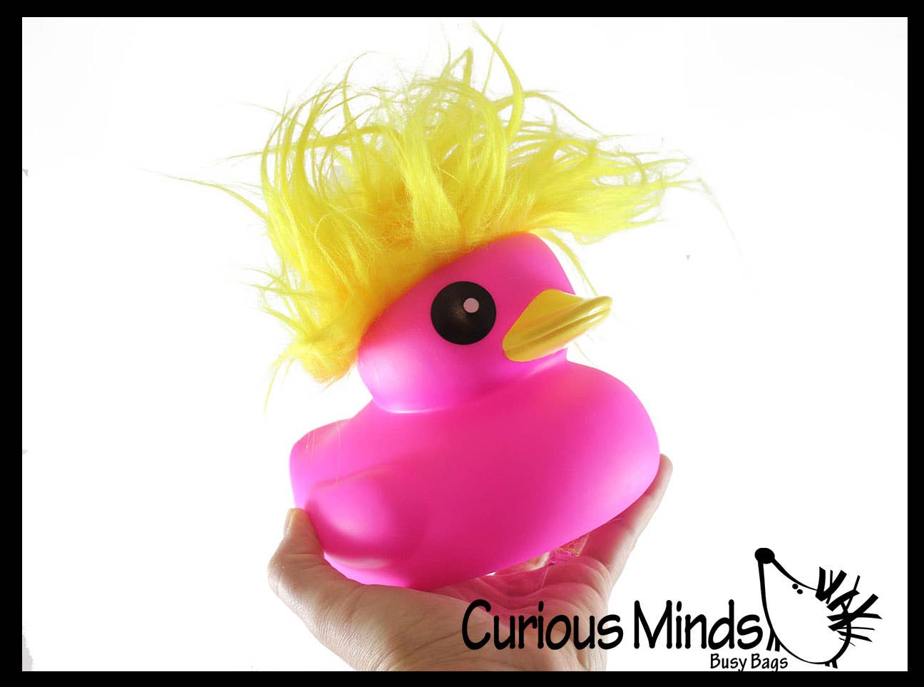1 Jumbo Rubber Ducks With Colorful Hair - Rubber Duckies - C