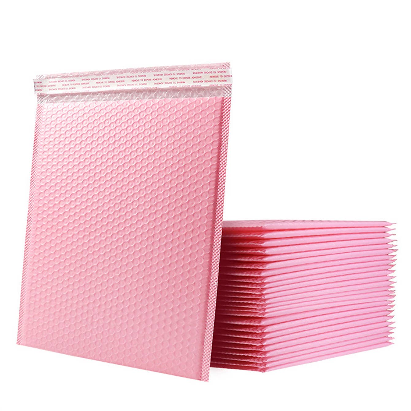 25pcs, 4 sizes Pink Self-seal Adhesive Padded Bubble Mailer