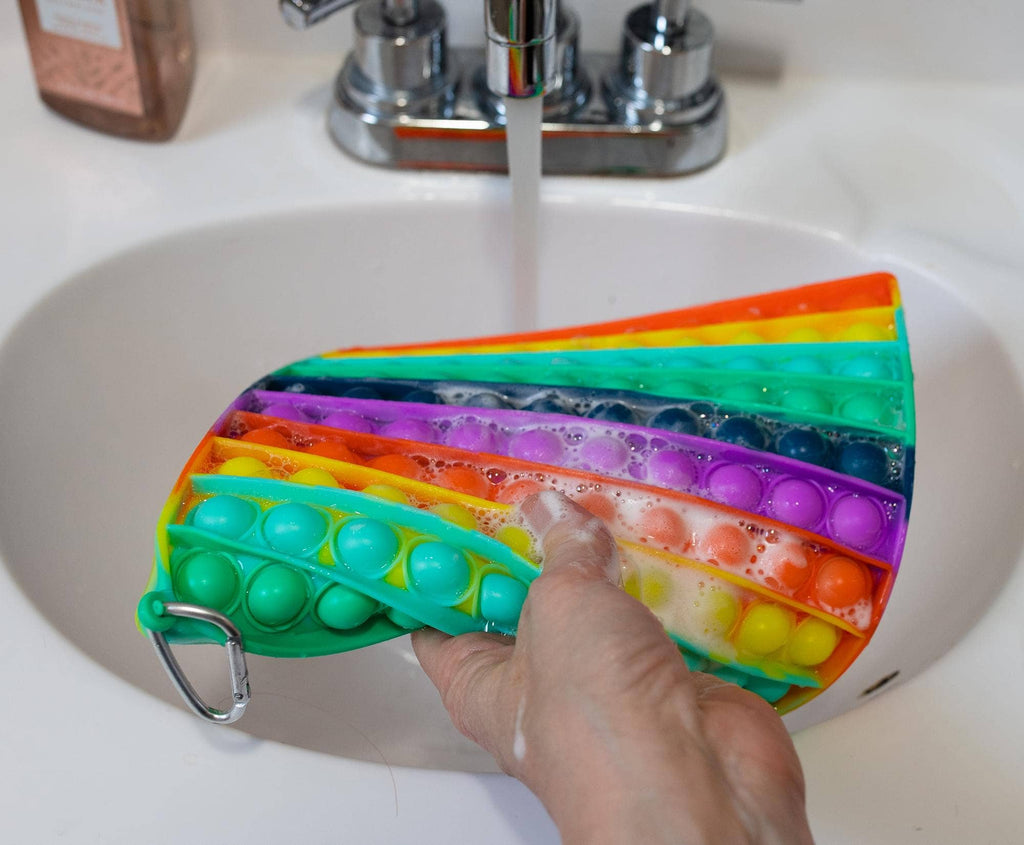 Rainbow Square 100-Button Silicone Pop Fidget Toy