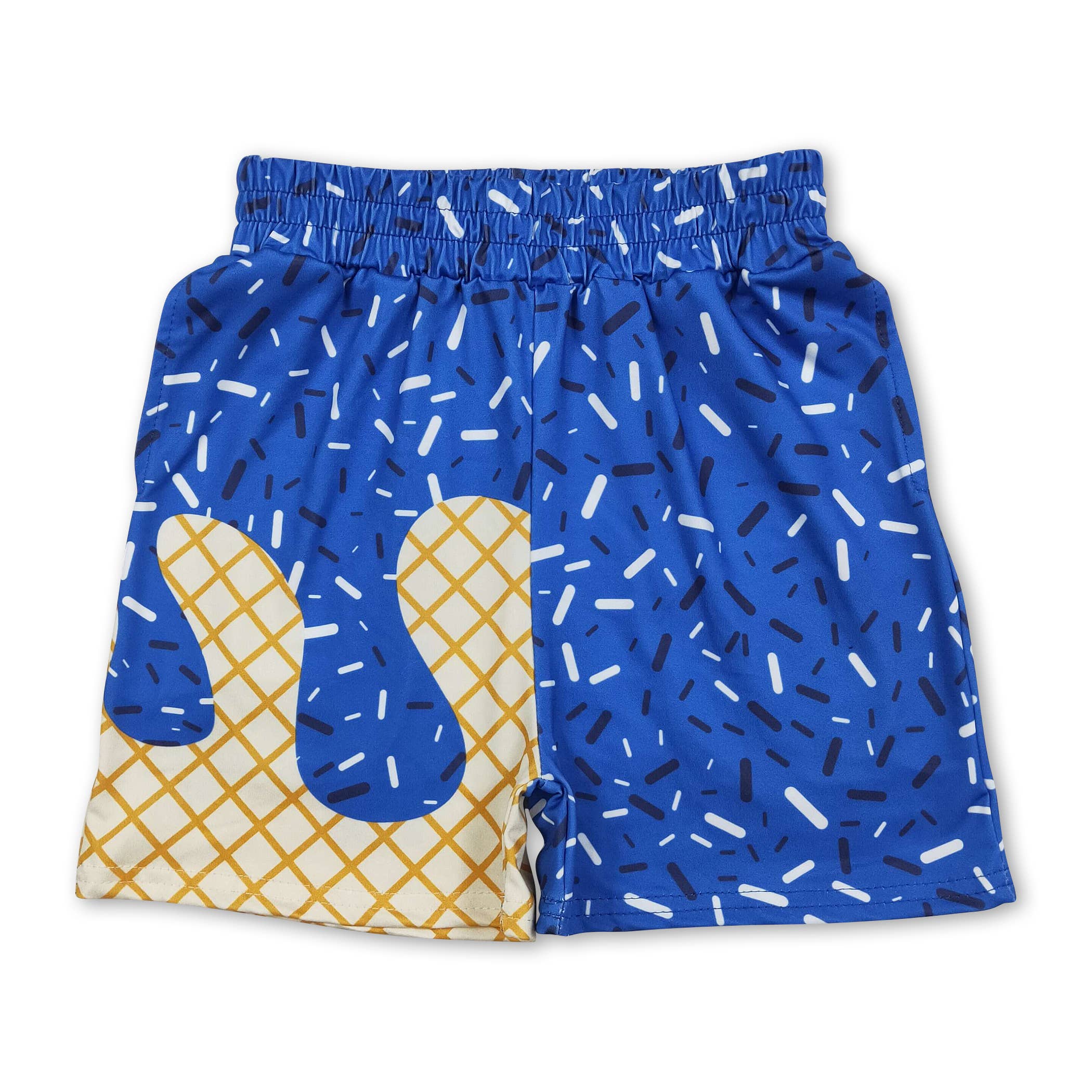 Red ice cream sprinkle kids boys summer shorts