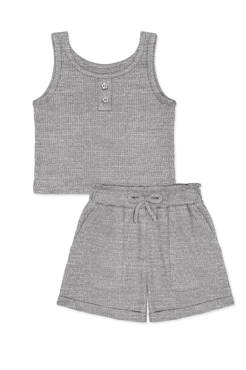 TKSS-D24-3335T Toddler's 2 pc Waffle Knit Short Set