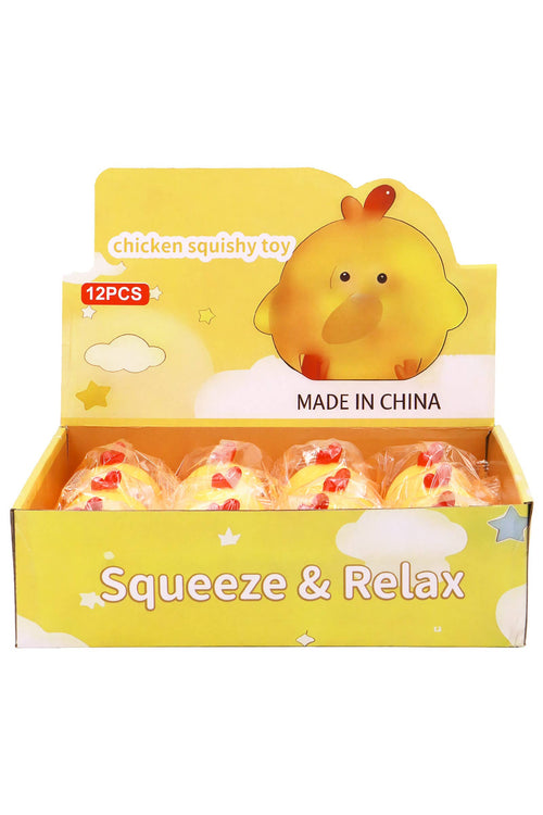 Bubble Blowing Chubby Yellow Chick Squishy Toy