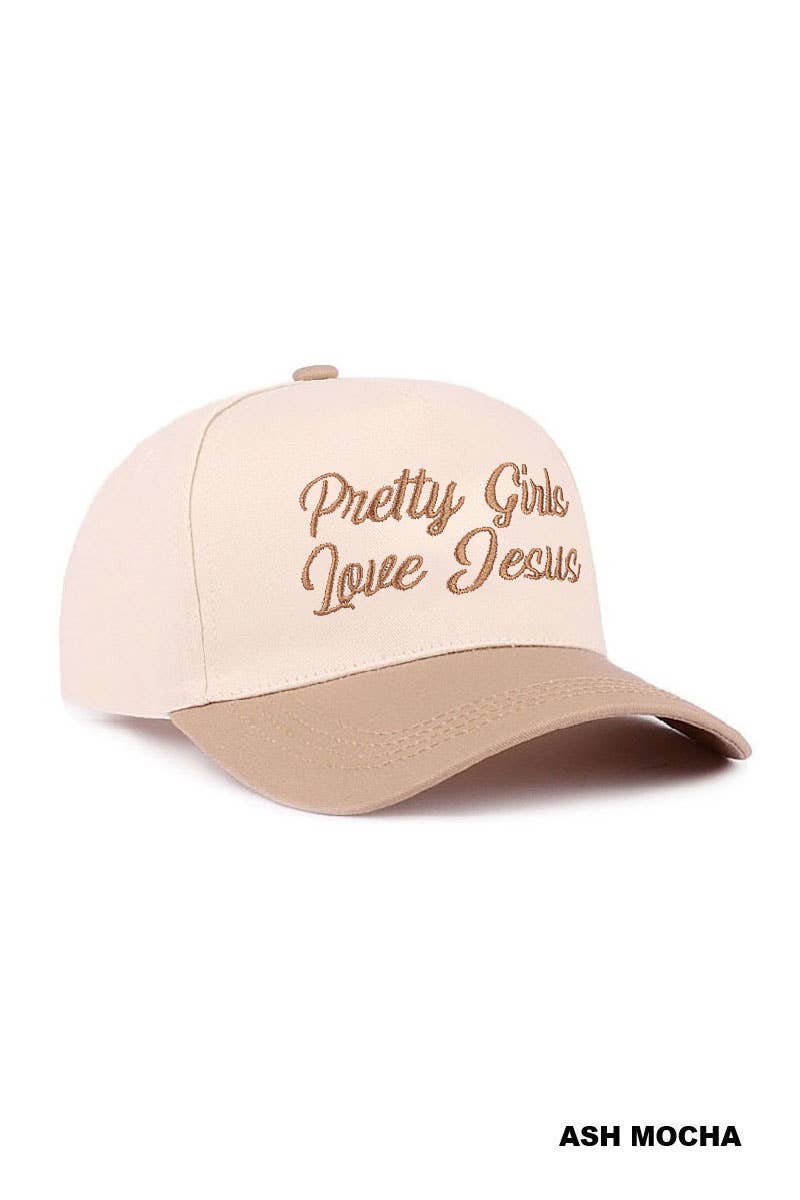 Pretty Girls Love Jesus Two Tone Cotton Hat SI-29249