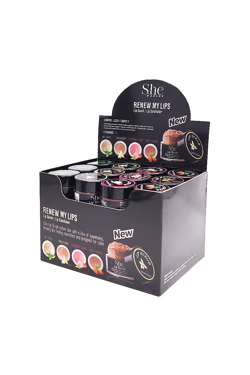 SHE LSC01 Renew My Lips Sweet Lip Scrub - 36 pcs