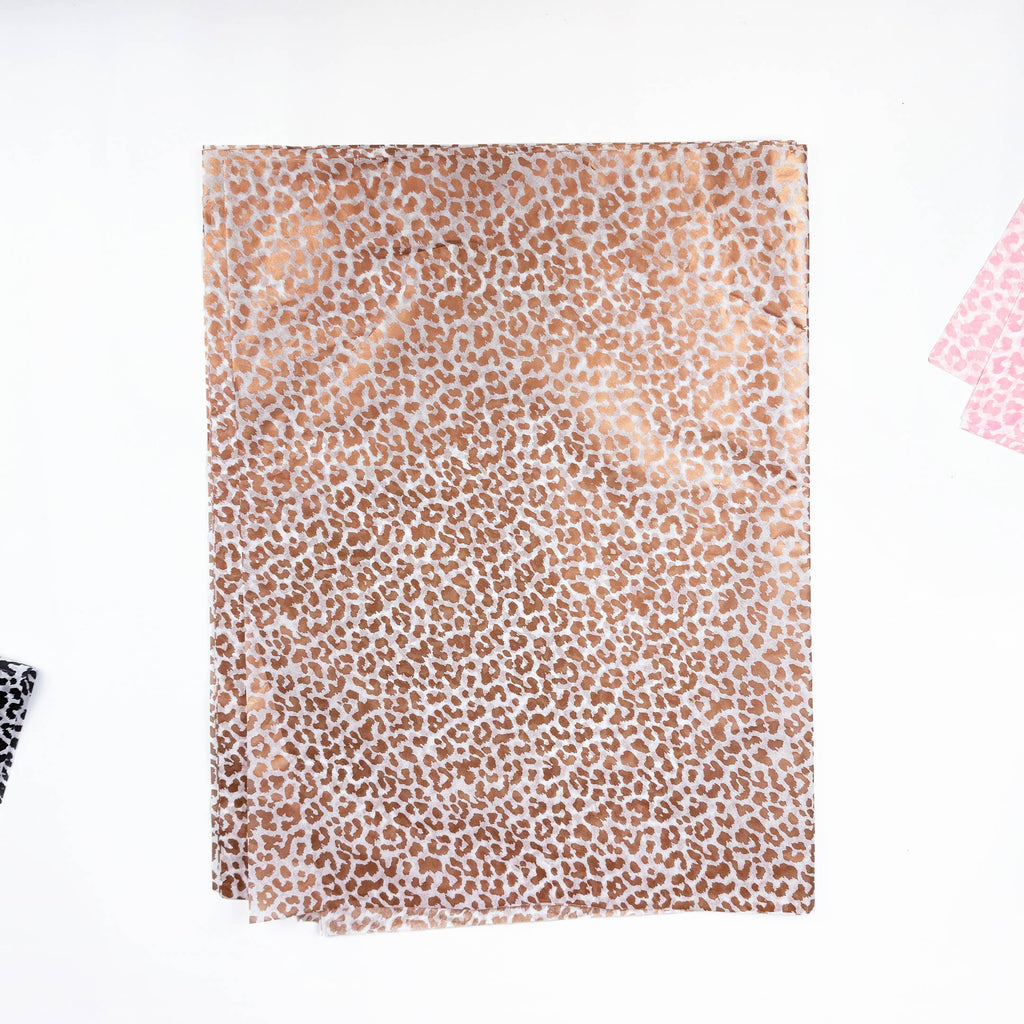 150pc, 28x20" Leopard print 17g Wrapping Tissue Paper Sheet