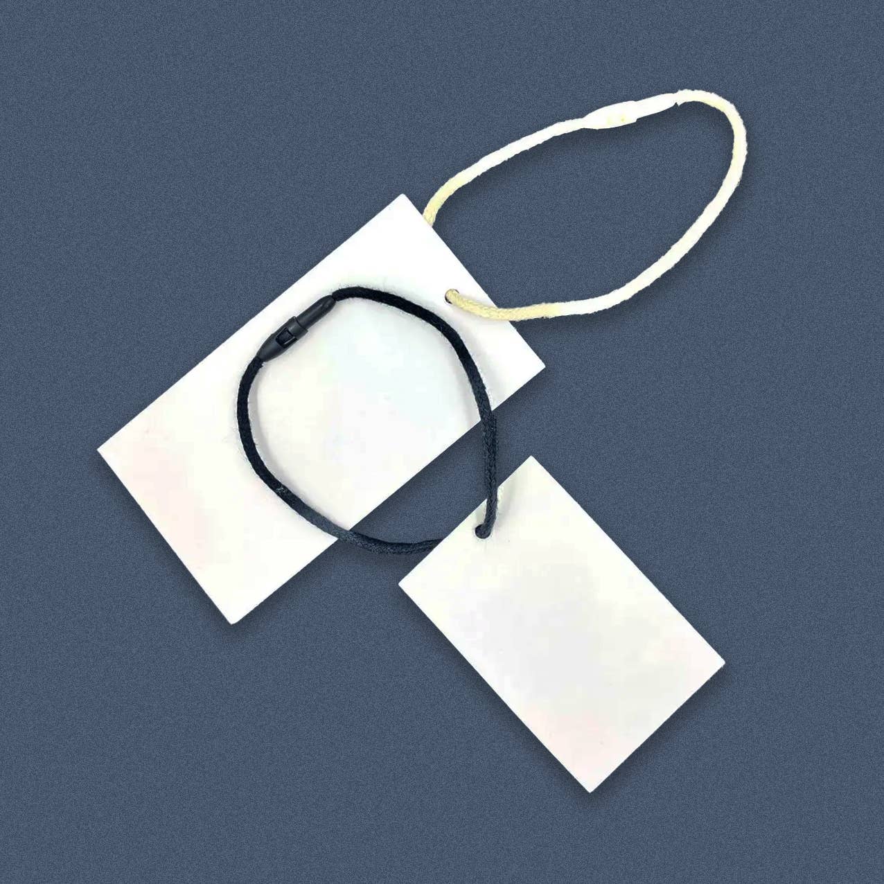 200pc, 8" Reusable Black Natural Cotton String Tag Fasteners