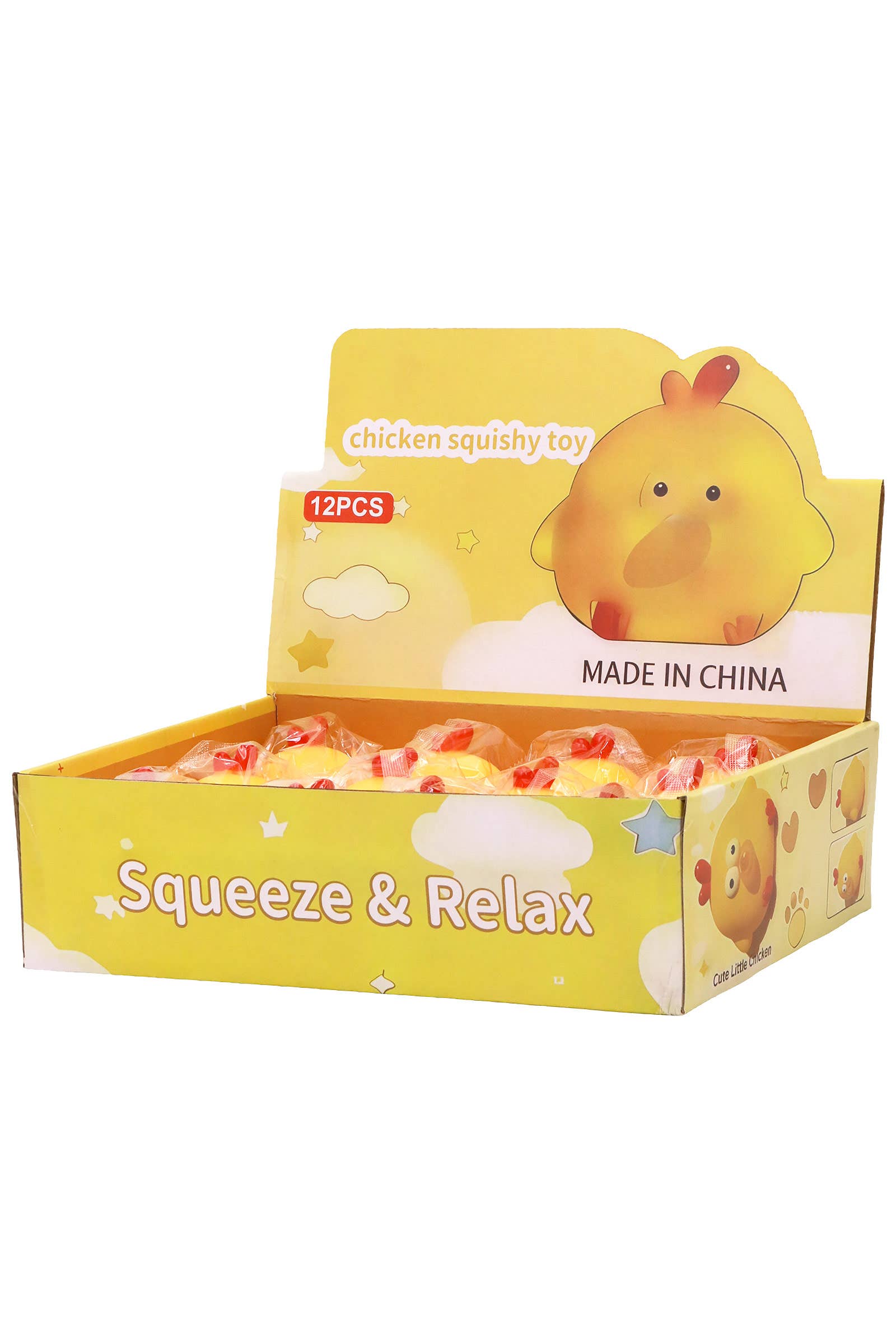 Bubble Blowing Chubby Yellow Chick Squishy Toy