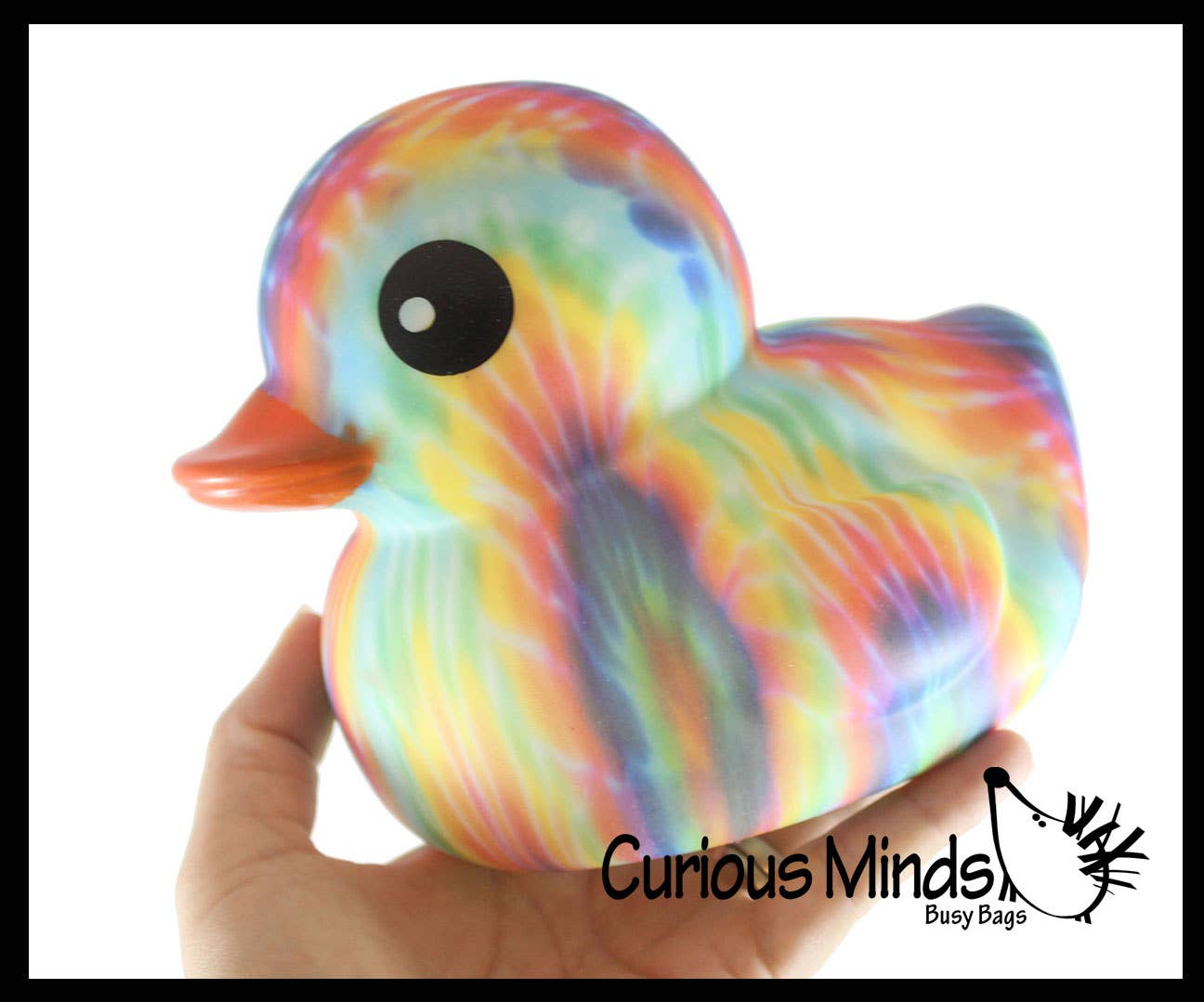 1 Jumbo Tie Dye Rubber Ducks - Rubber Duckies - Cute Novelty