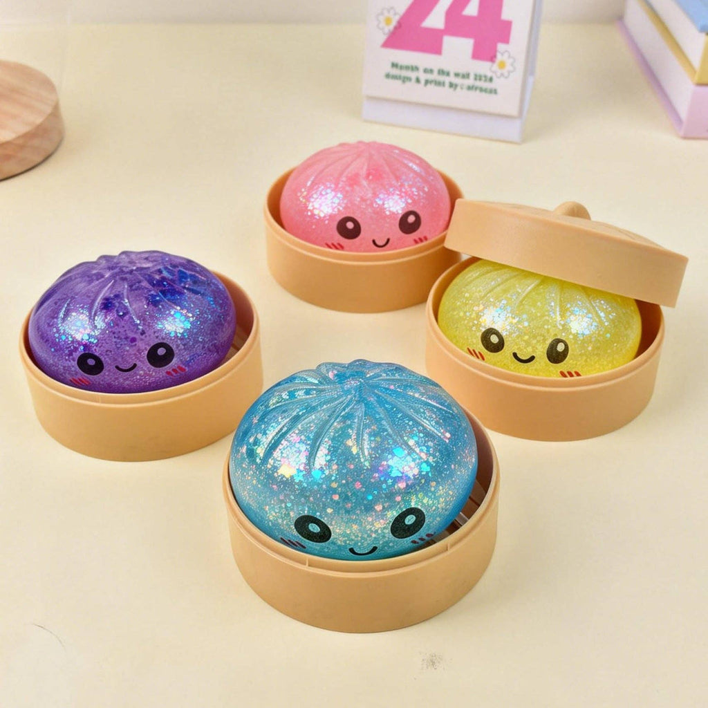 Cartoon Jumbo Mystery Squishy Dumpling Realistic Steamed Bun Stress Relief Squeeze Toy