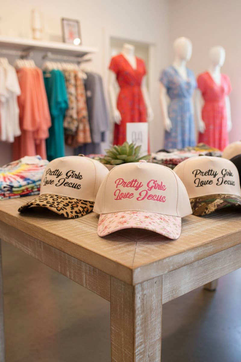 Pretty Girls Love Jesus Two Tone Cotton Hat SI-29249