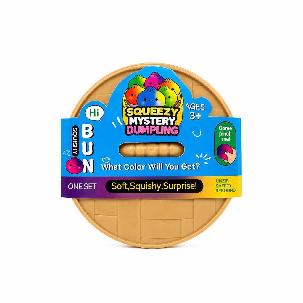 Glitter Squishy Dumpling with Orbs – Steamer Box Display