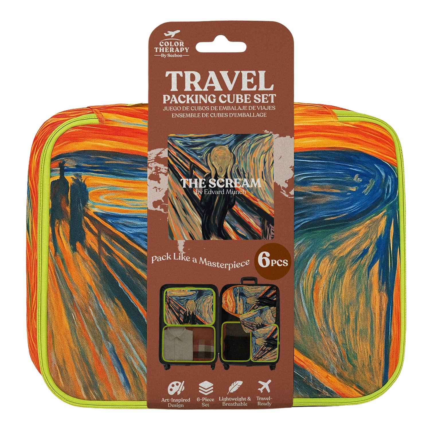 6-Pc Packing Cubes Set–Lightweight Travel Luggage Organizer