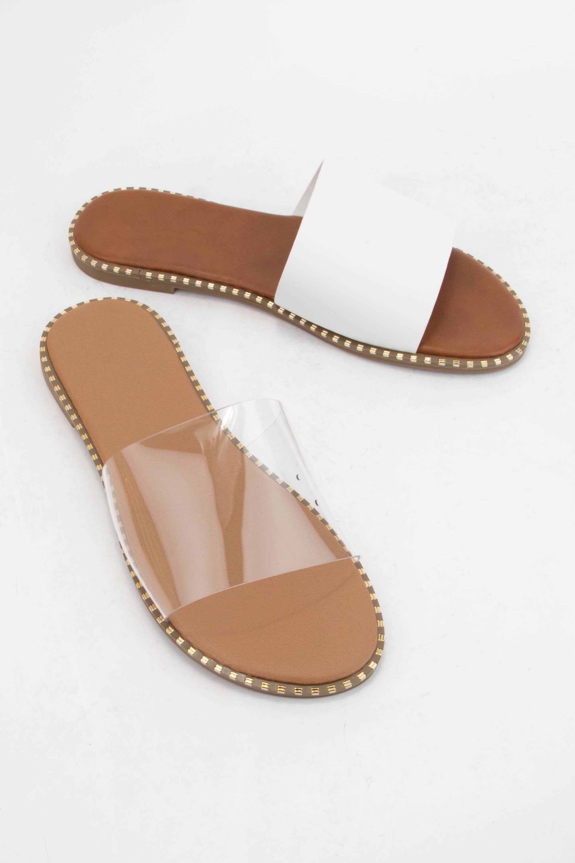 MICAH-1 METAL TIP EMBELLISHED OUTSOLE SLIDE SANDAL