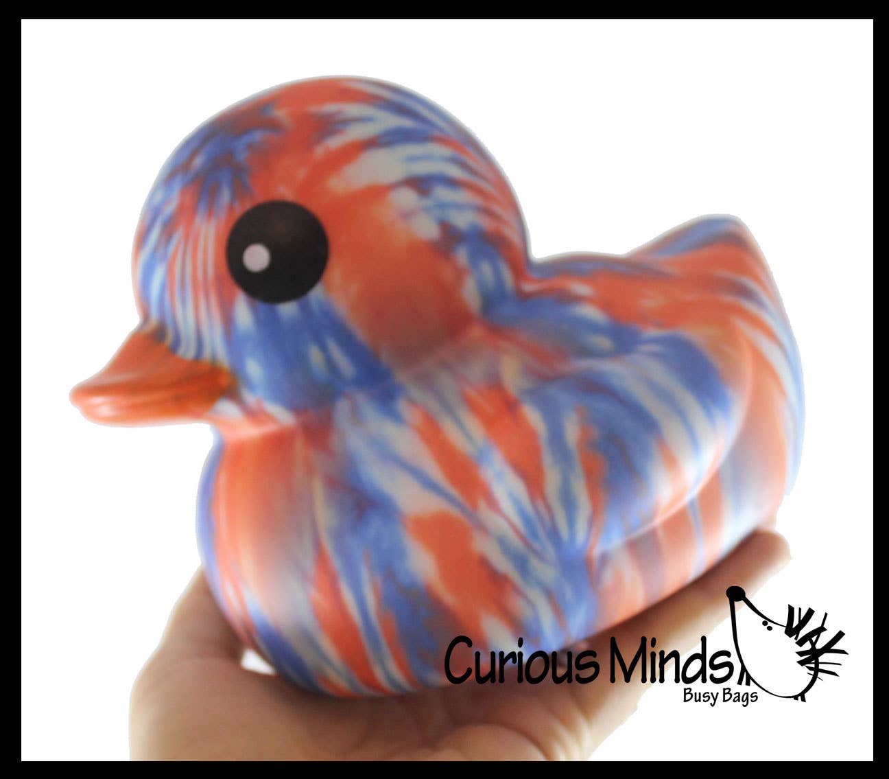 1 Jumbo Tie Dye Rubber Ducks - Rubber Duckies - Cute Novelty