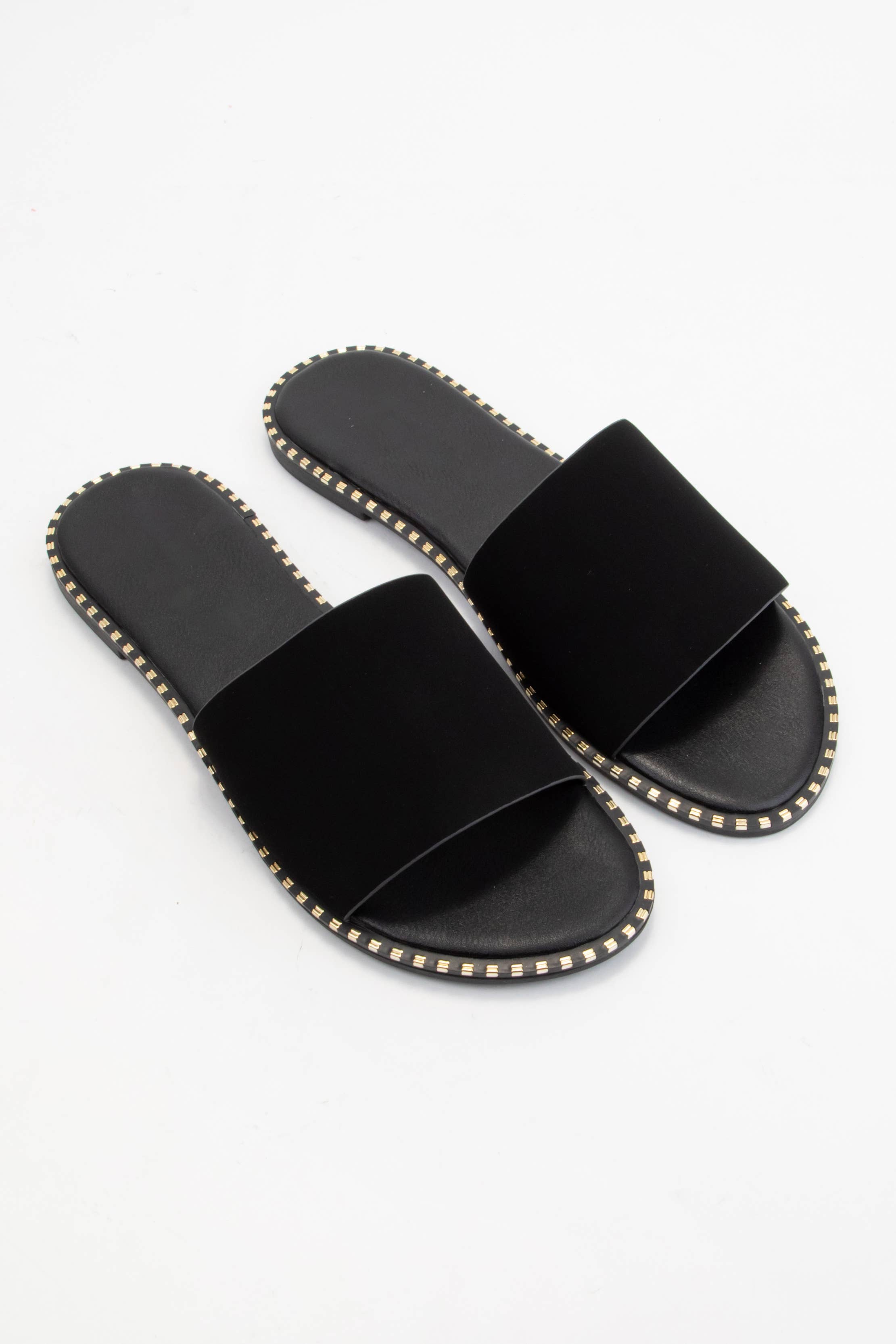 MICAH-1 METAL TIP EMBELLISHED OUTSOLE SLIDE SANDAL