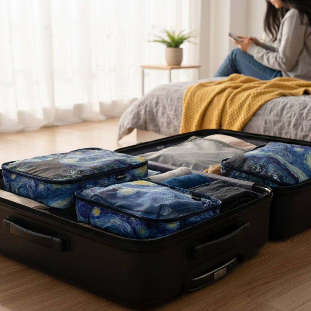 6-Pc Packing Cubes Set–Lightweight Travel Luggage Organizer