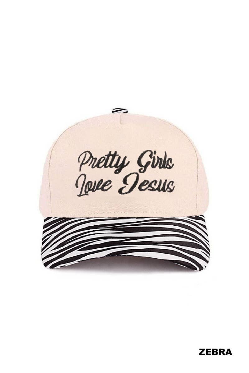Pretty Girls Love Jesus Two Tone Cotton Hat SI-29249