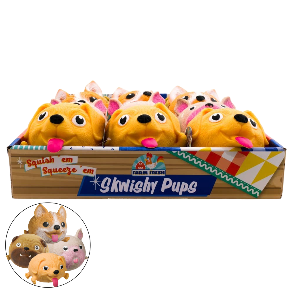 Skwishy 4.5" Pet Dogs, Asst, Stretch/Squishy/Squeeze