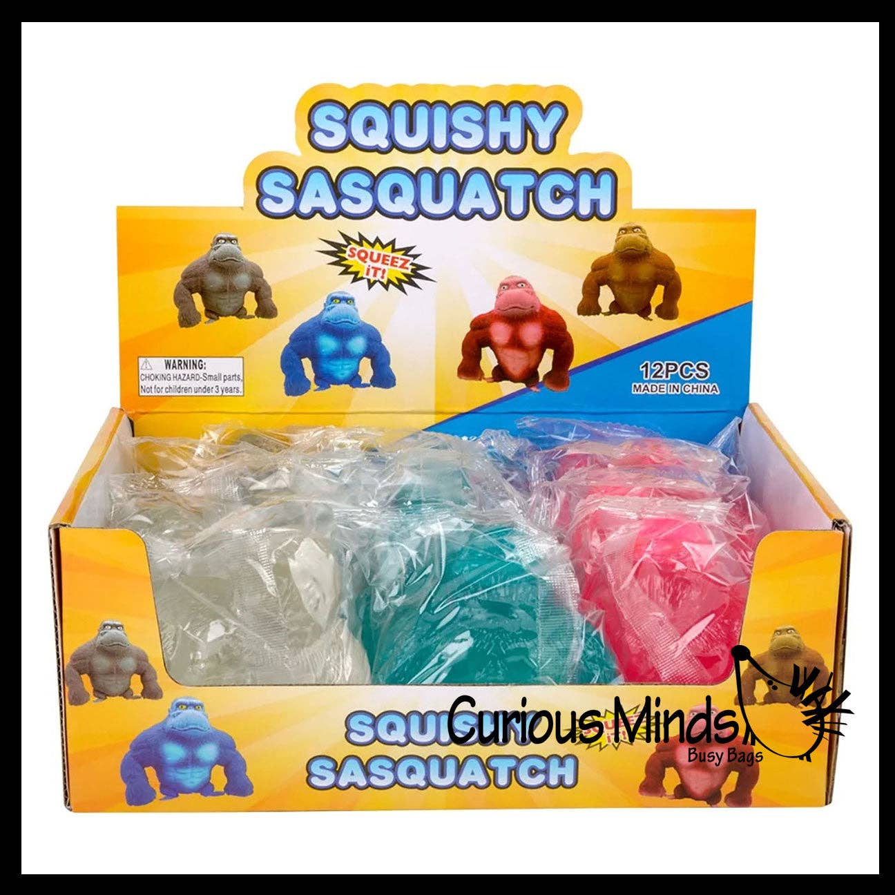 Sugar Sasquatch Gorilla Animal Sugar Ball - Thick Glue/Gel Stretch Ball - Molasses Syrup Ultra Squishy and Moldable Slow Rise Relaxing Sensory Fidget Stress Toy Maltose