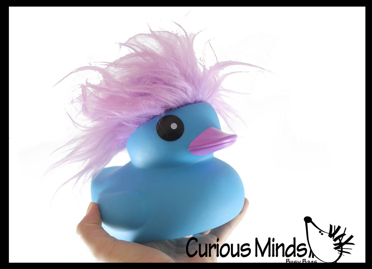 1 Jumbo Rubber Ducks With Colorful Hair - Rubber Duckies - C