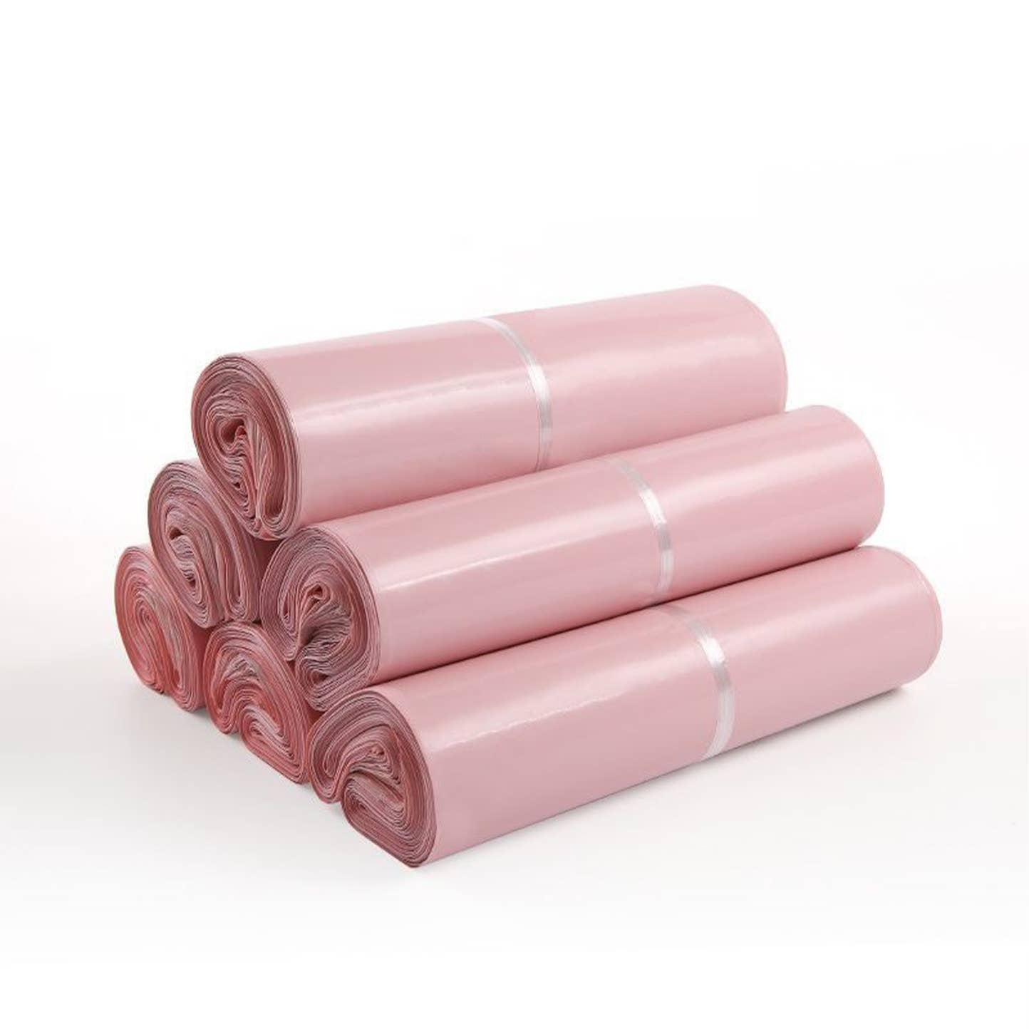 100pcs, 4 sizes Light Soft Pink Poly Mailer Shipping Bag