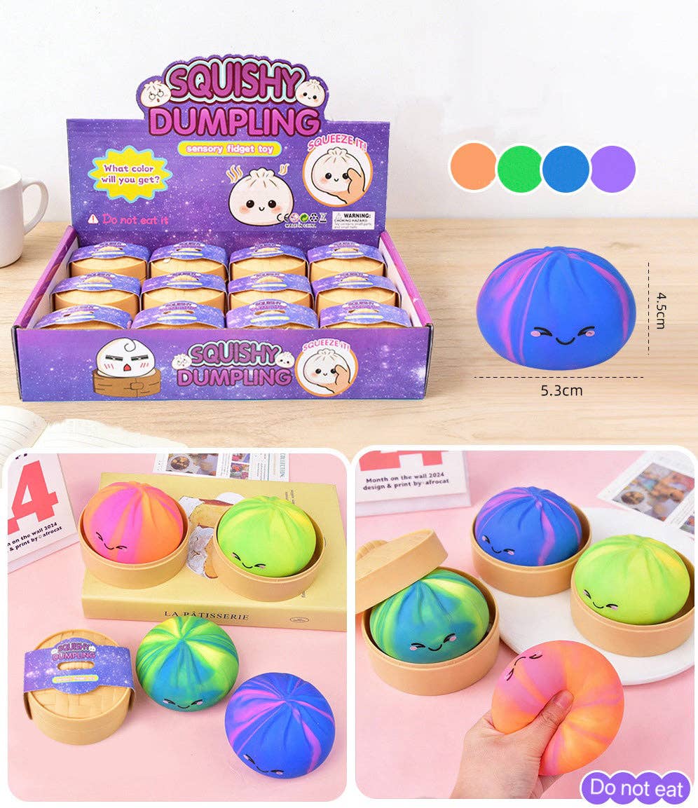 Cartoon Jumbo Mystery Squishy Dumpling Realistic Steamed Bun Stress Relief Squeeze Toy