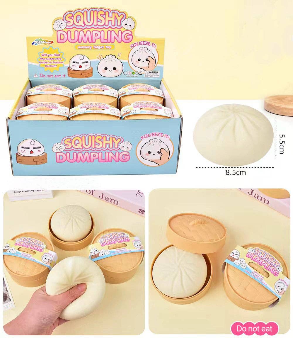 Cartoon Jumbo Mystery Squishy Dumpling Realistic Steamed Bun Stress Relief Squeeze Toy