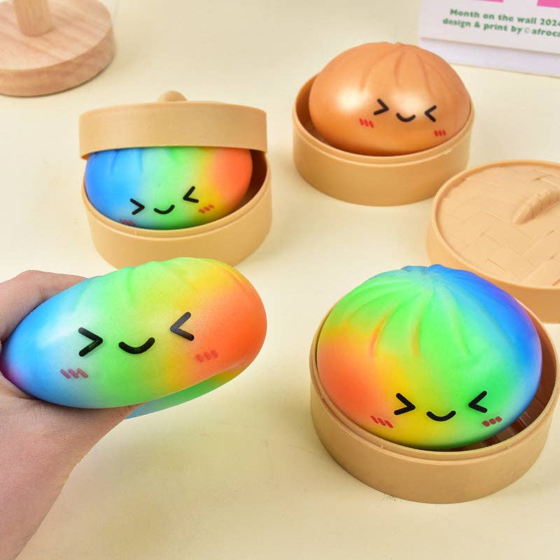 Cartoon Jumbo Mystery Squishy Dumpling Realistic Steamed Bun Stress Relief Squeeze Toy