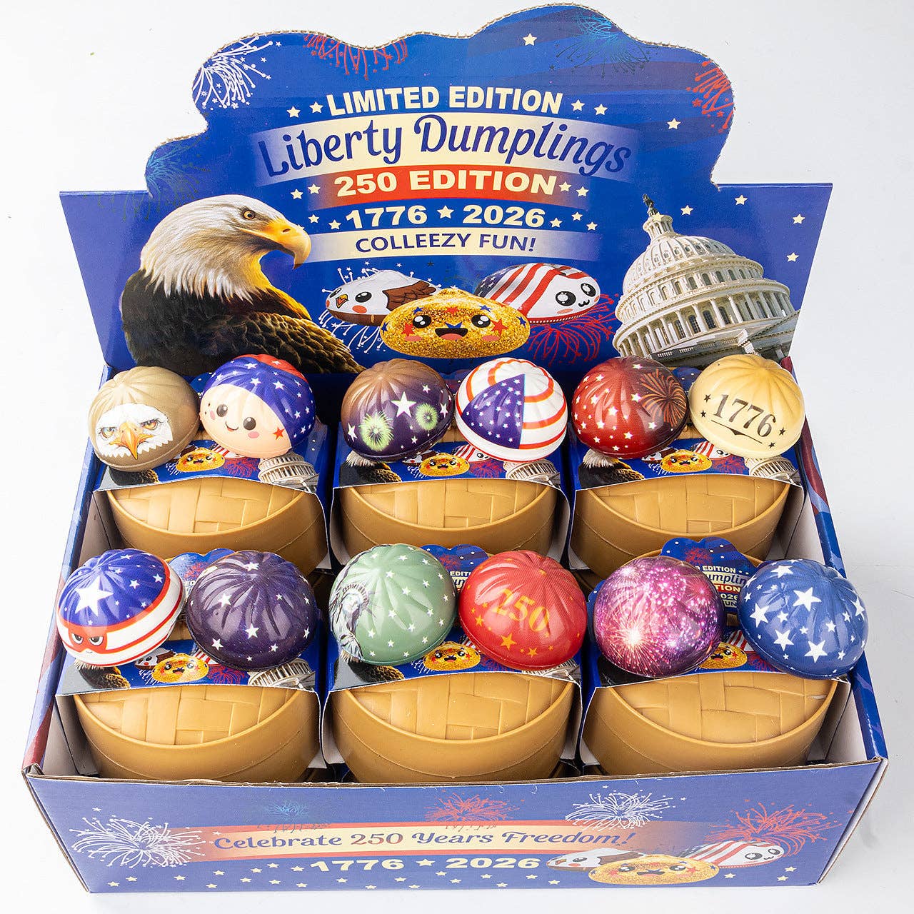 Dumpling Squishy Sensory Fidget Toys 12-Pack