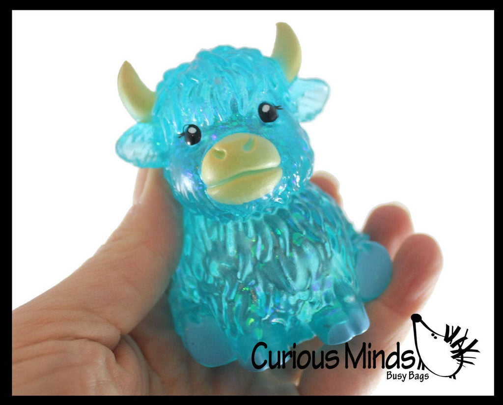 Highland Cow Shaped Ball - Thick Glue/Gel Syrup Molasses Stretch Ball Maltose- Ultra Squishy and Moldable Slow Rise Relaxing Sensory Fidget Stress Toy
