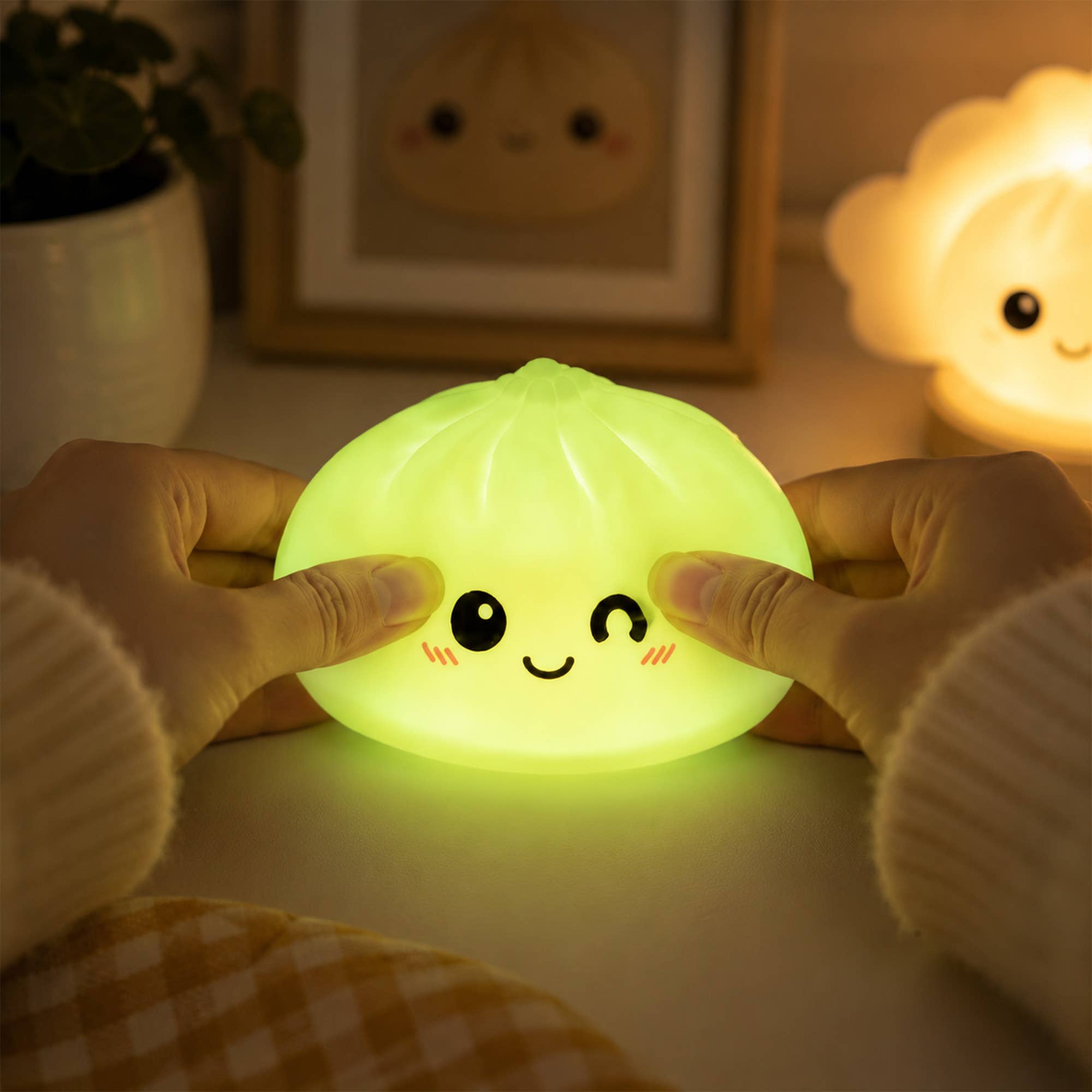 Glow-in-the-Dark Dumpling Squishy Mystery Box Display