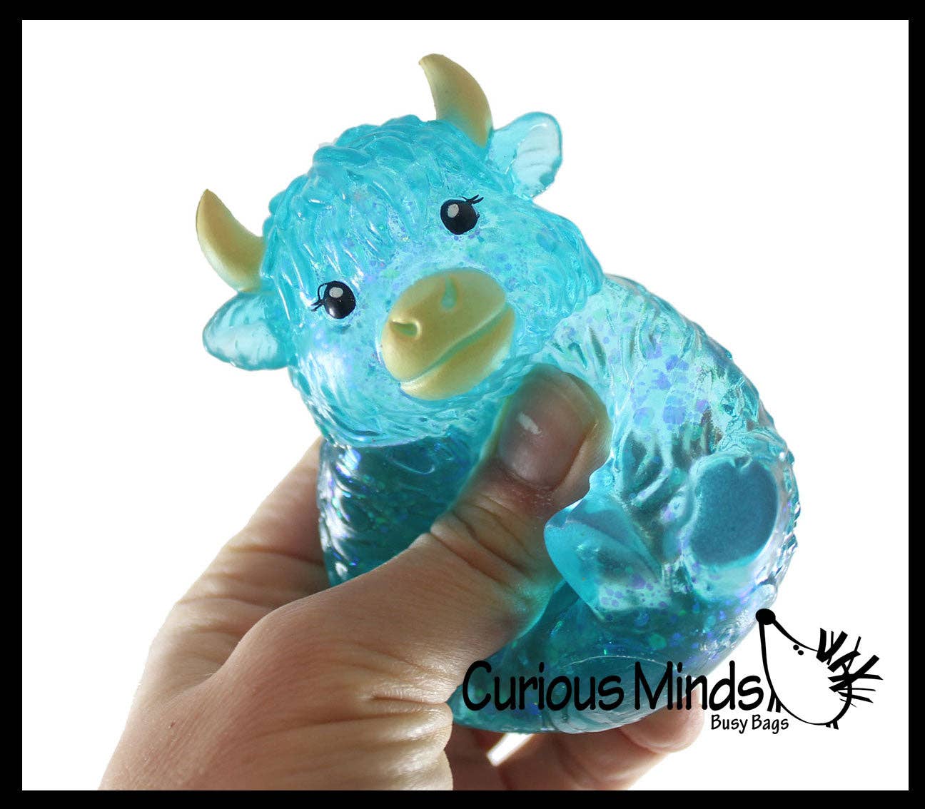 Highland Cow Shaped Ball - Thick Glue/Gel Syrup Molasses Stretch Ball Maltose- Ultra Squishy and Moldable Slow Rise Relaxing Sensory Fidget Stress Toy