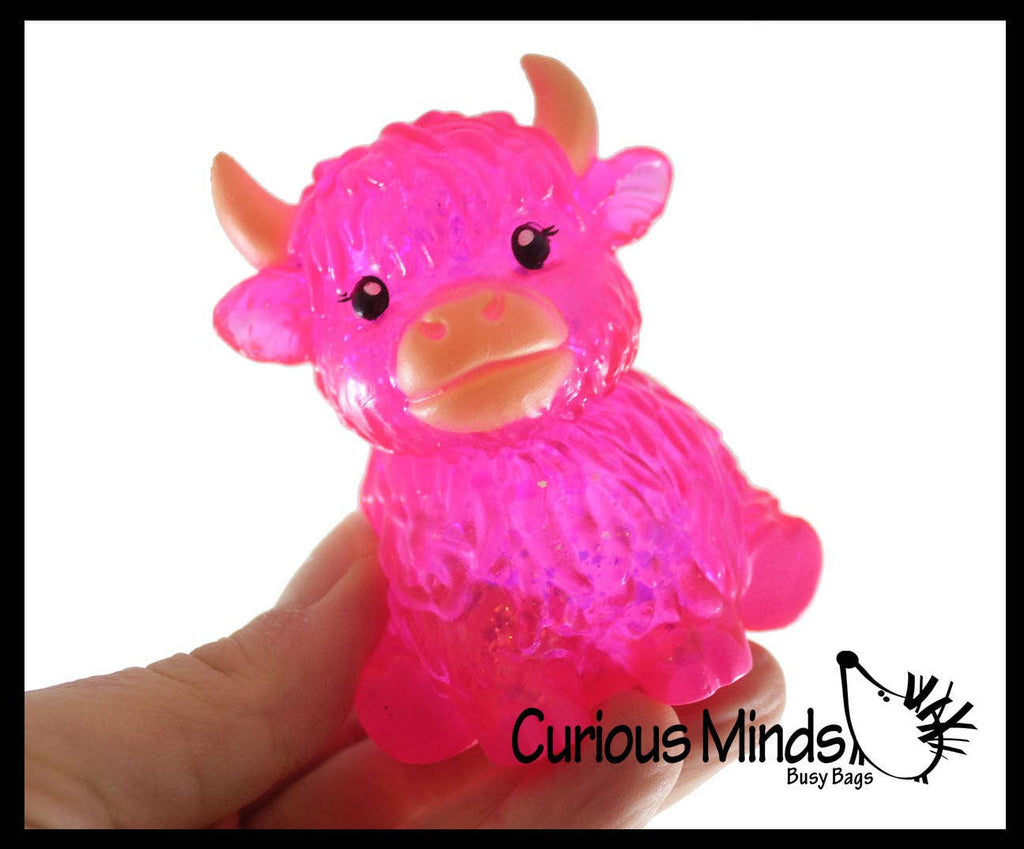 Highland Cow Shaped Ball - Thick Glue/Gel Syrup Molasses Stretch Ball Maltose- Ultra Squishy and Moldable Slow Rise Relaxing Sensory Fidget Stress Toy