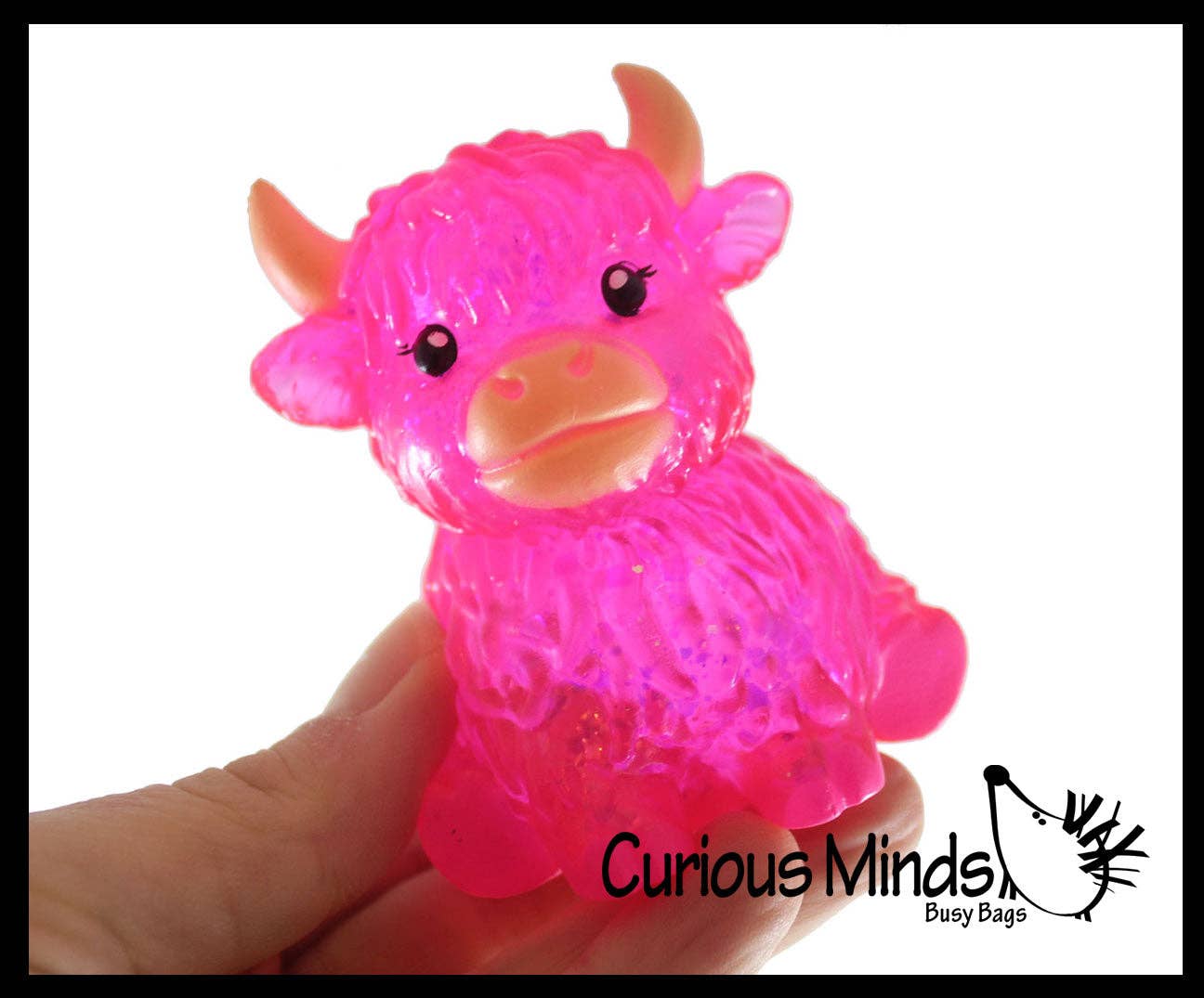 Highland Cow Shaped Ball - Thick Glue/Gel Syrup Molasses Stretch Ball Maltose- Ultra Squishy and Moldable Slow Rise Relaxing Sensory Fidget Stress Toy