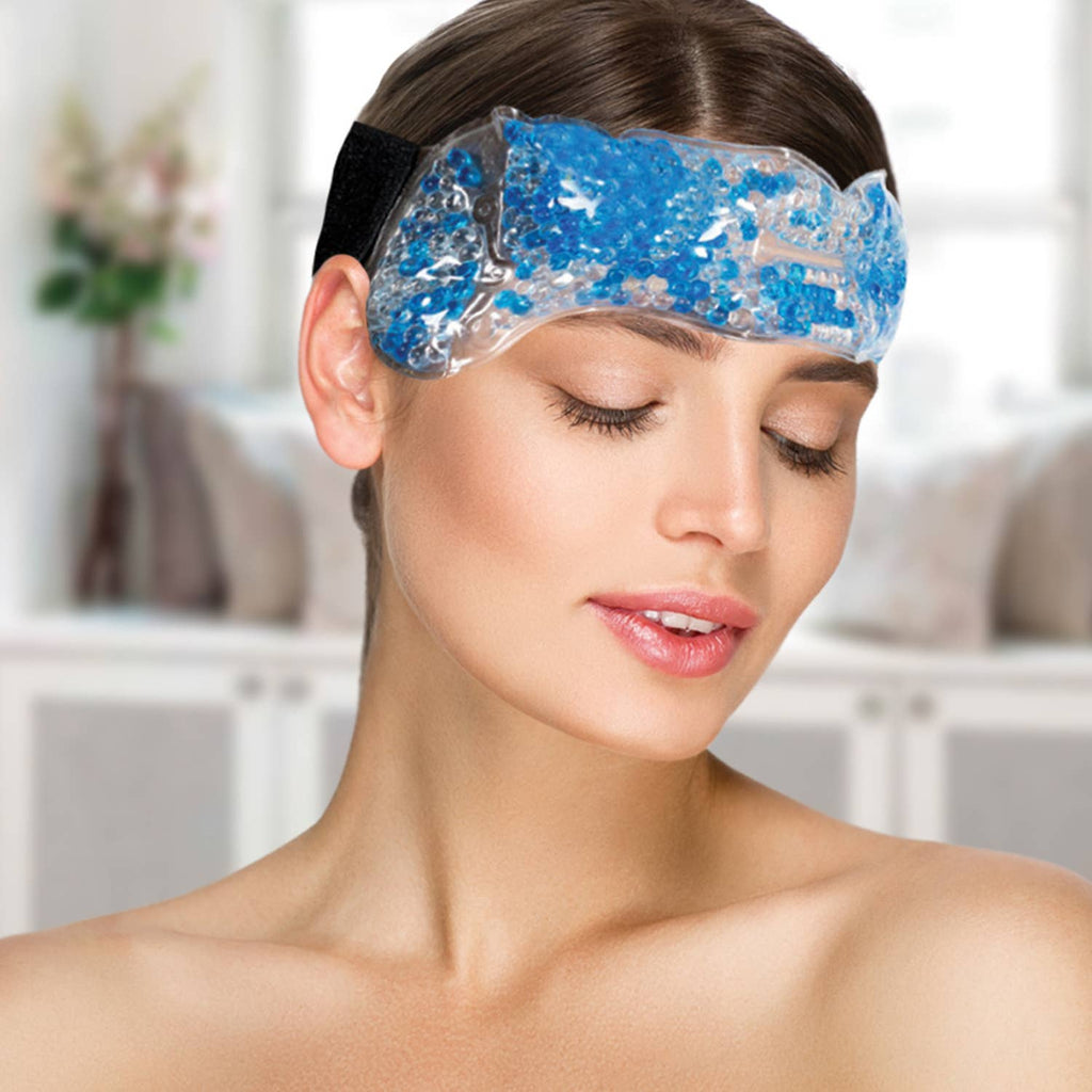 Hot Cold Therapy Eye Mask & Headband Wrap for Migraines