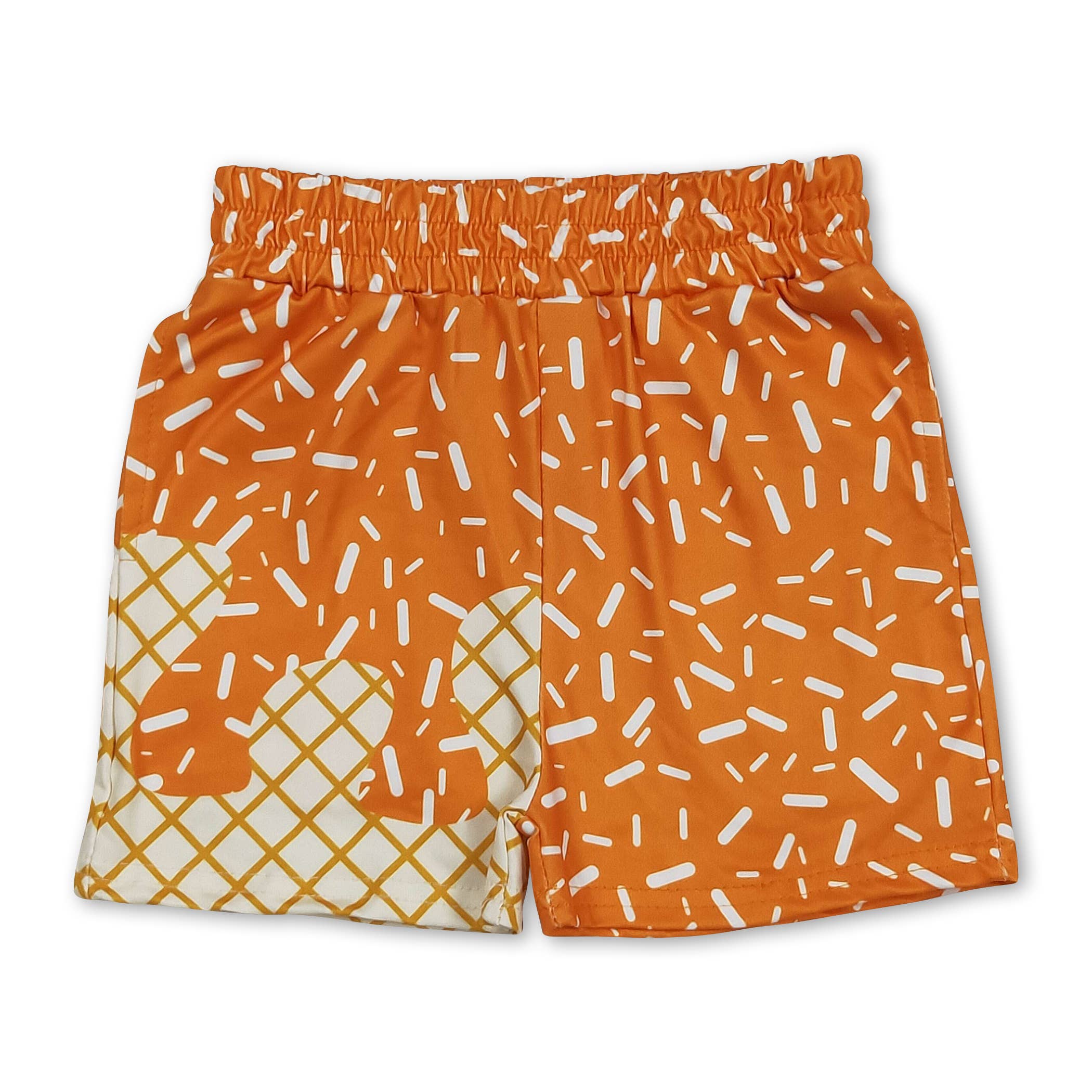Red ice cream sprinkle kids boys summer shorts