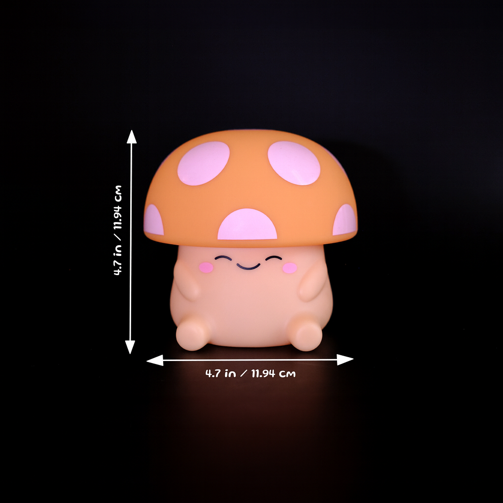 Mushi Ambient Mushroom Night Light - Squishy Silicone USB-C