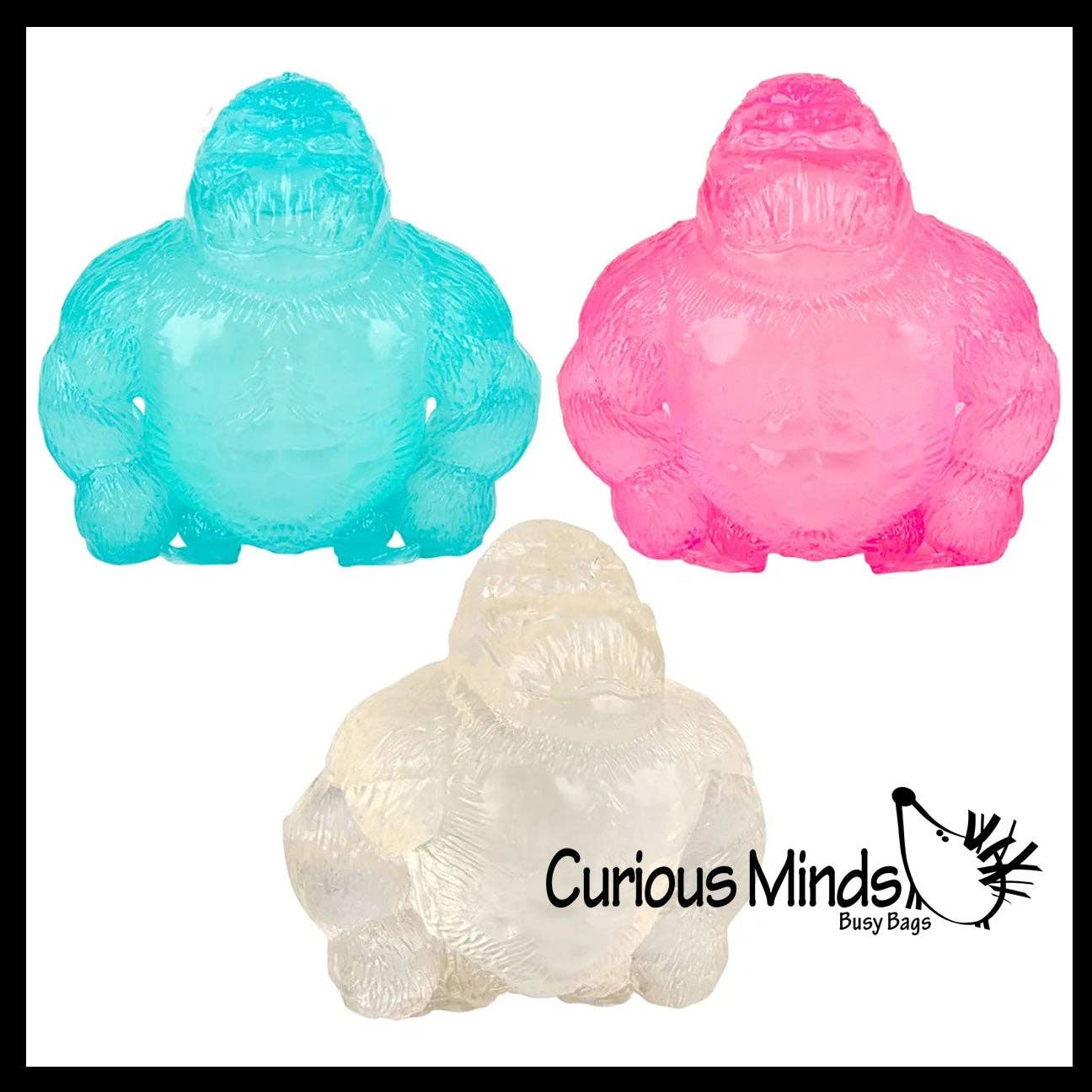 Sugar Sasquatch Gorilla Animal Sugar Ball - Thick Glue/Gel Stretch Ball - Molasses Syrup Ultra Squishy and Moldable Slow Rise Relaxing Sensory Fidget Stress Toy Maltose