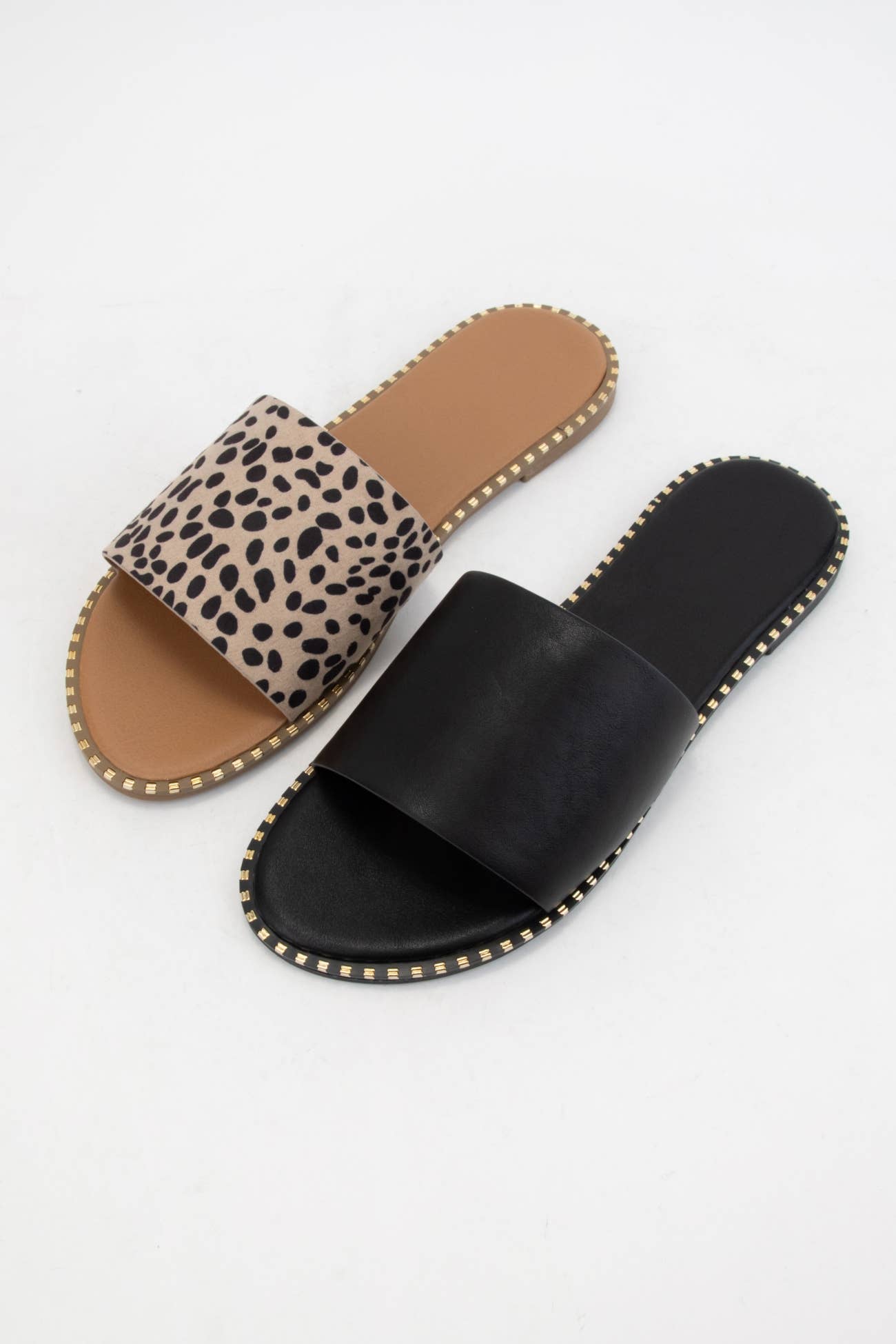 MICAH-1 METAL TIP EMBELLISHED OUTSOLE SLIDE SANDAL