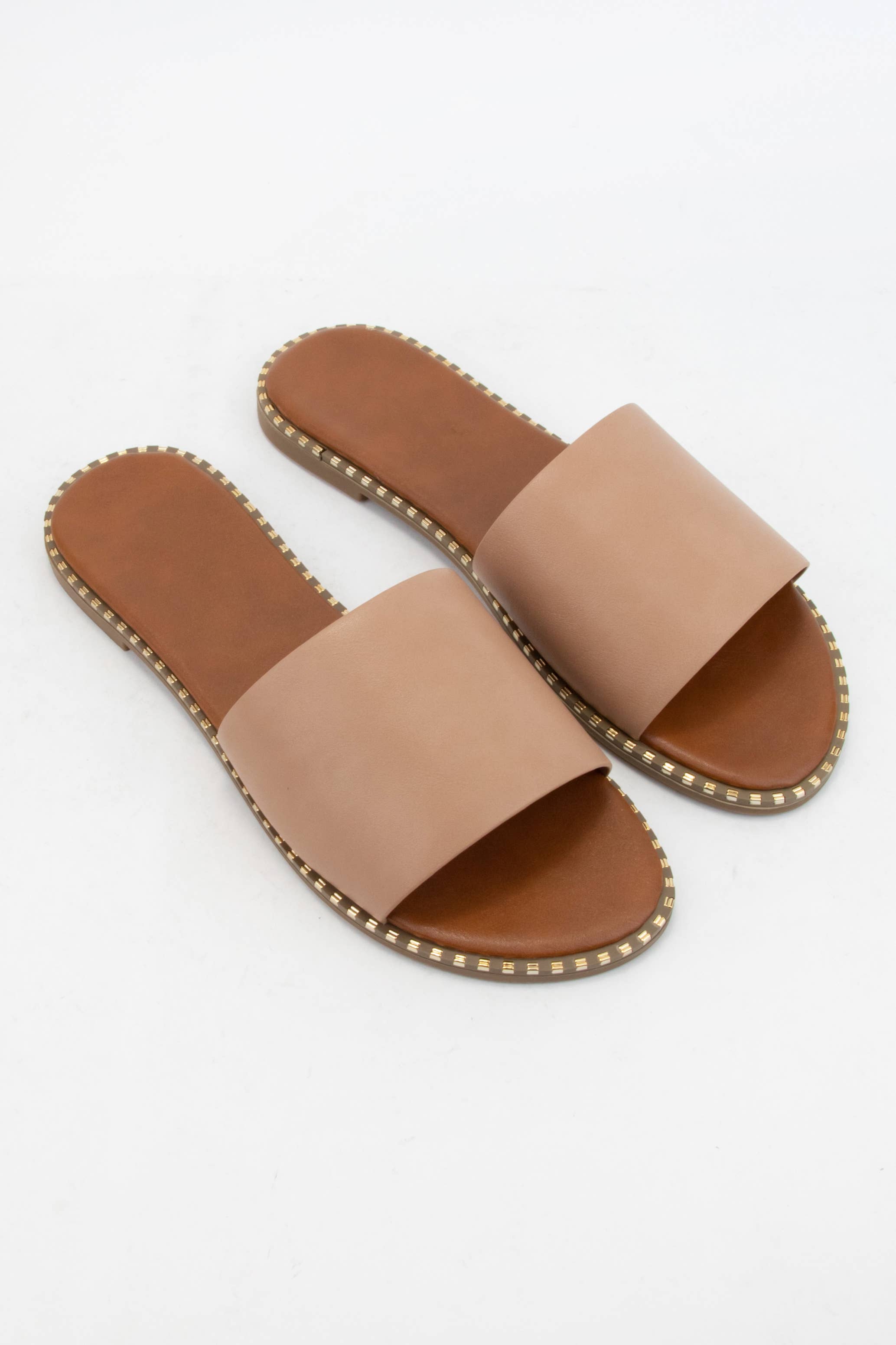 MICAH-1 METAL TIP EMBELLISHED OUTSOLE SLIDE SANDAL