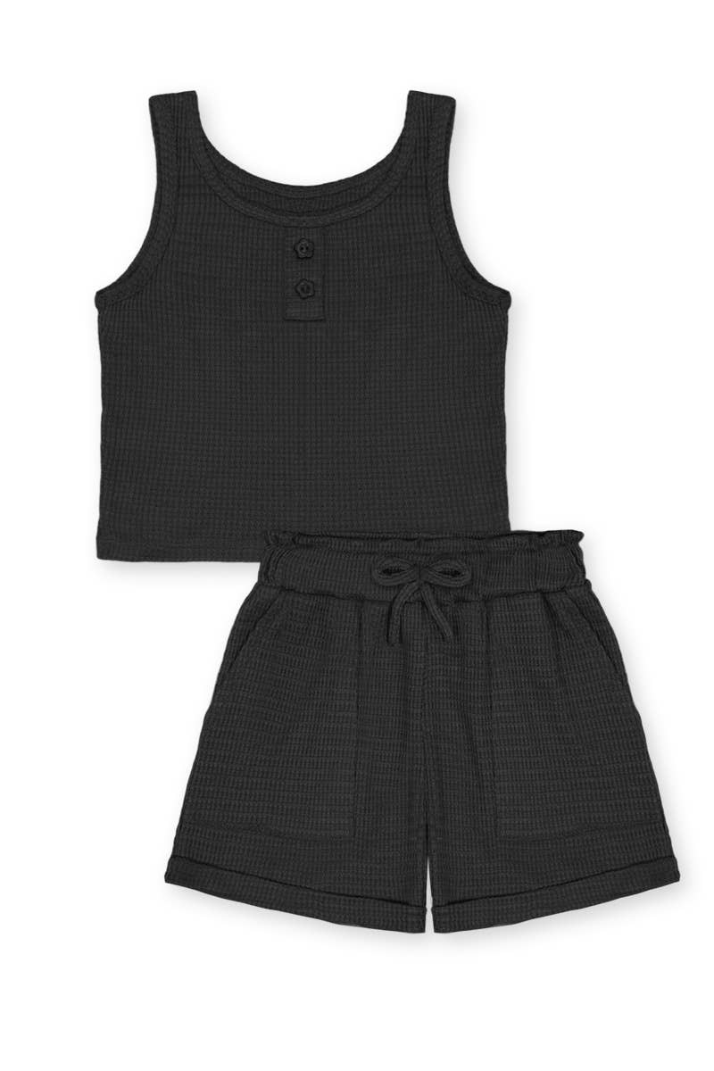 TKSS-D24-3335T Toddler's 2 pc Waffle Knit Short Set