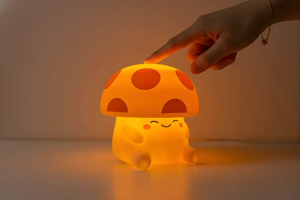 Mushi Ambient Mushroom Night Light - Squishy Silicone USB-C