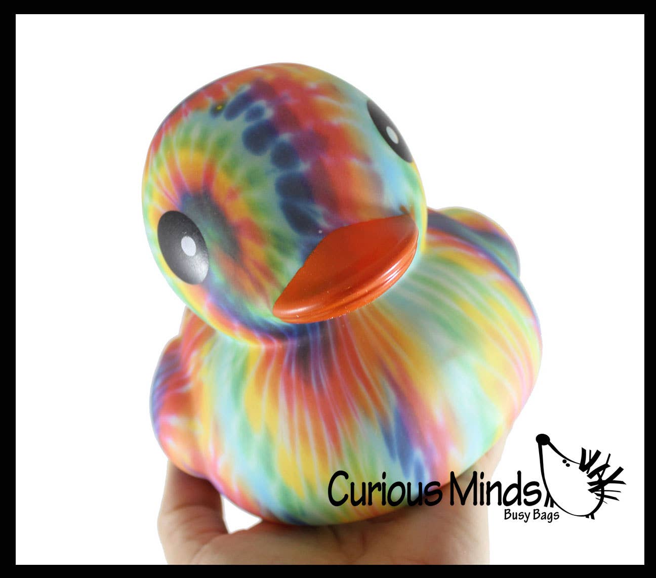 1 Jumbo Tie Dye Rubber Ducks - Rubber Duckies - Cute Novelty