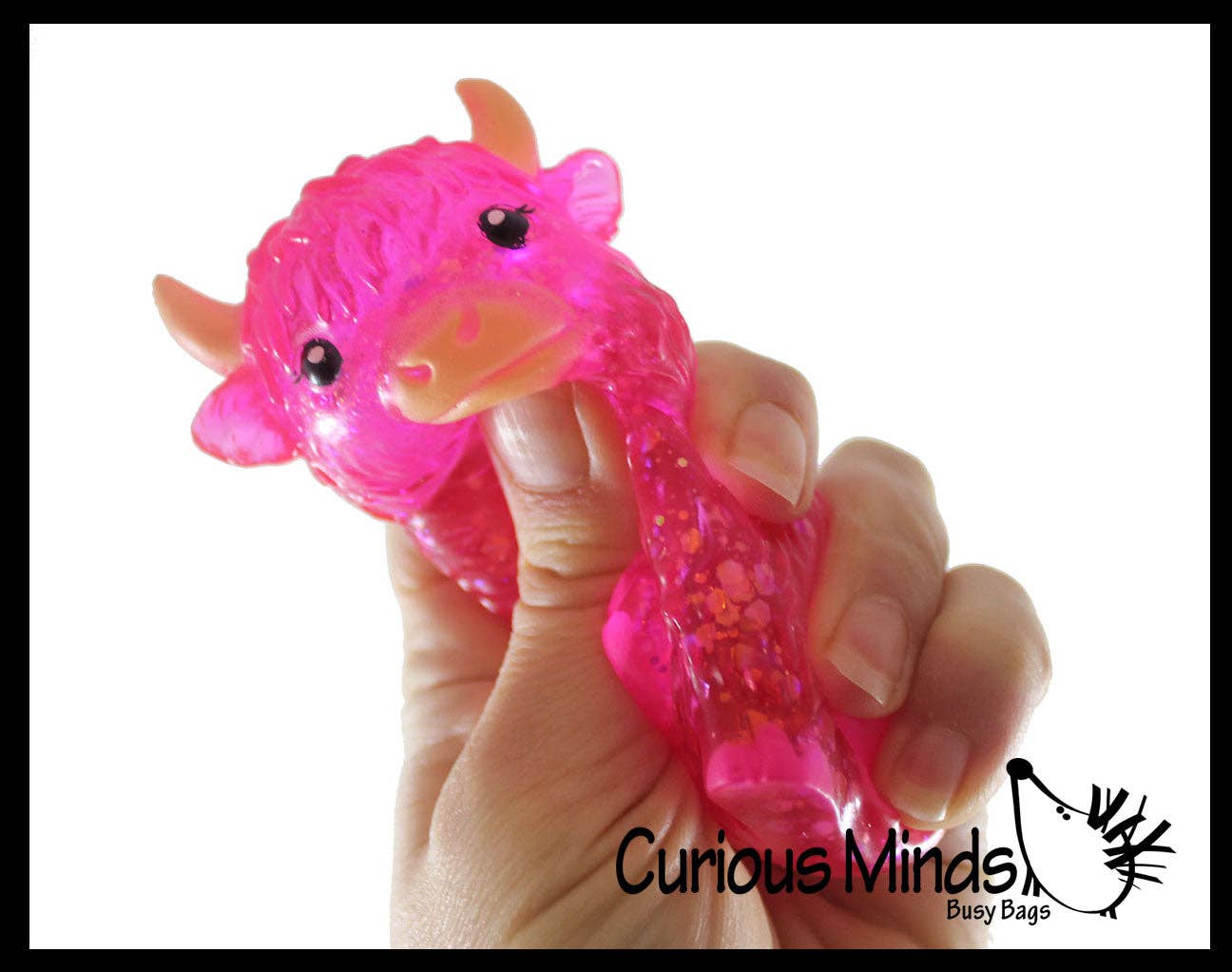 Highland Cow Shaped Ball - Thick Glue/Gel Syrup Molasses Stretch Ball Maltose- Ultra Squishy and Moldable Slow Rise Relaxing Sensory Fidget Stress Toy