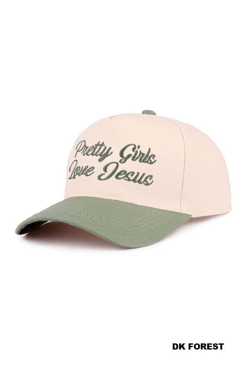 Pretty Girls Love Jesus Two Tone Cotton Hat SI-29249