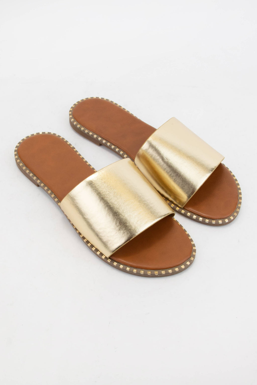 MICAH-1 METAL TIP EMBELLISHED OUTSOLE SLIDE SANDAL